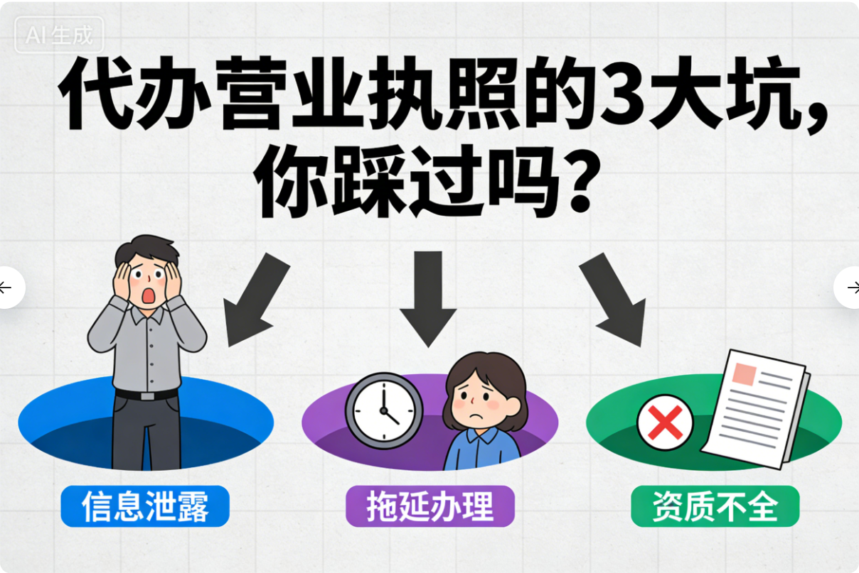 代办营业执照的3大坑，你踩过吗？